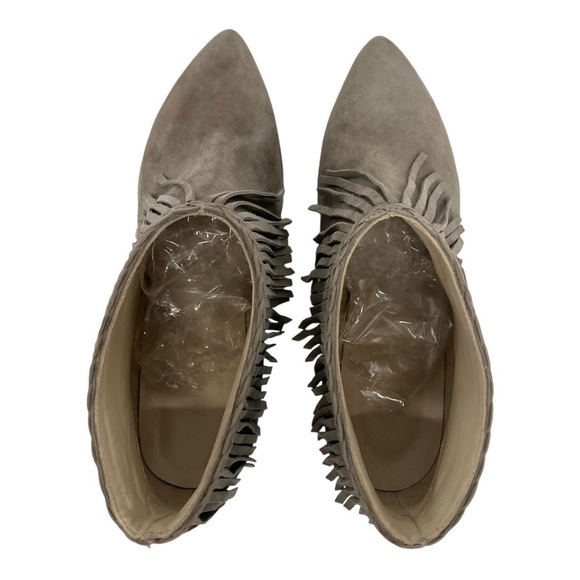 Anine Bing Irmelin Gray Suede Fringe Casual Booties Southwestern Boho Women’s 39 - Picture 10 of 15